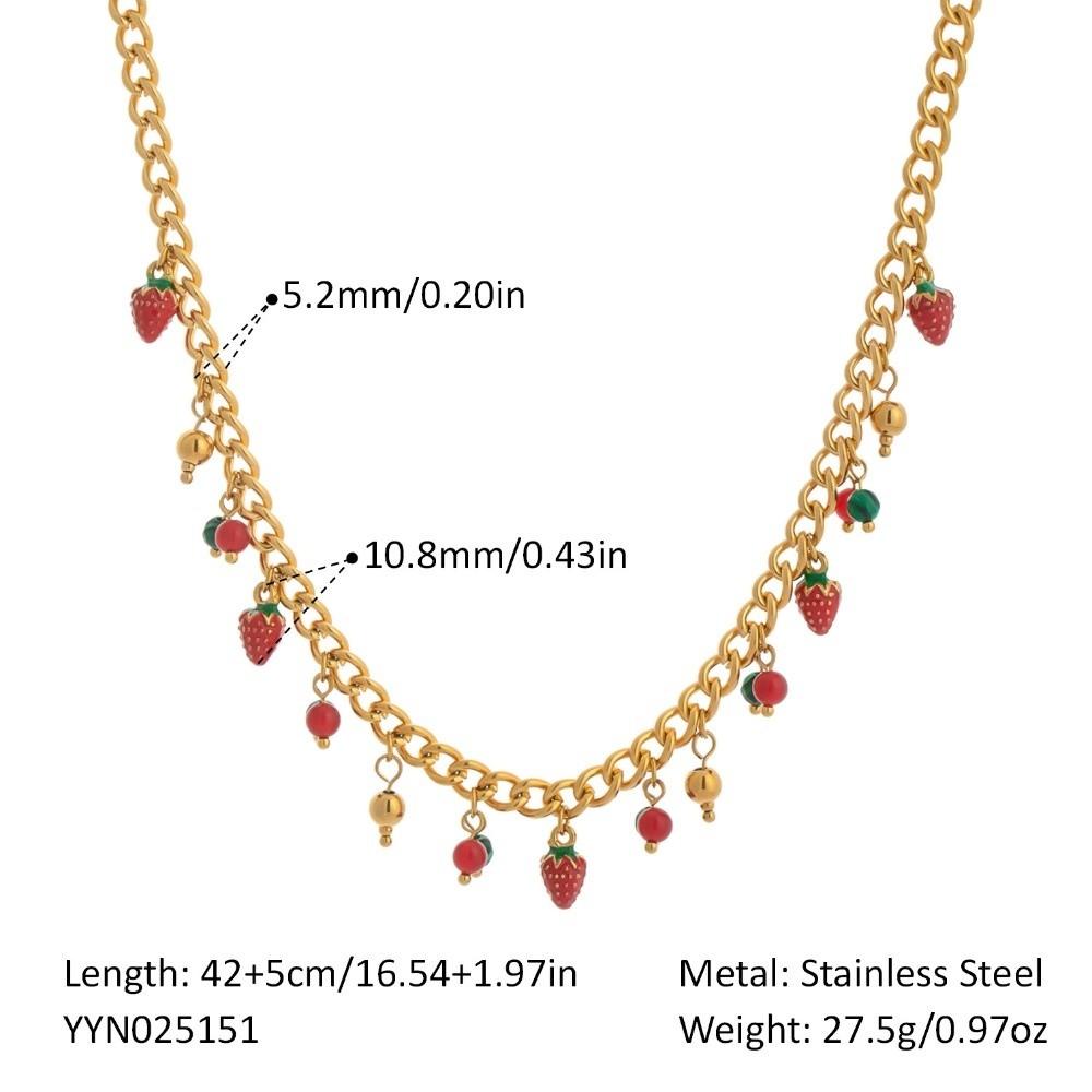 

Adjustable Women s Necklace Strawberry Watermelon Bracelet Fashion Pendant Necklace Jewelry Necklace