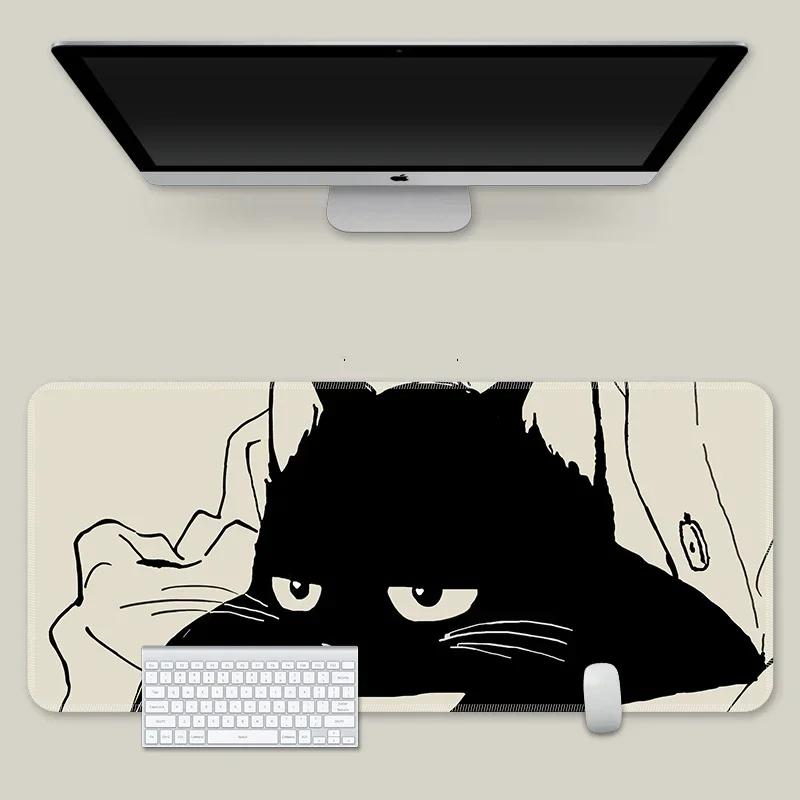 Ink Cat Mouse Pads Kawaii Custom Table Mats Computer Mousepad Company Big Desk Pad Large Cute Gamer Mousepads Mouse Mat