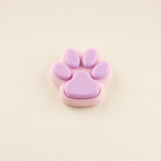 Baizihuahu Cute Cat Paw Fidget Toy, Stress Relief Clicker Button, Soft Palm Sized Decompression Gadget for Office Desk