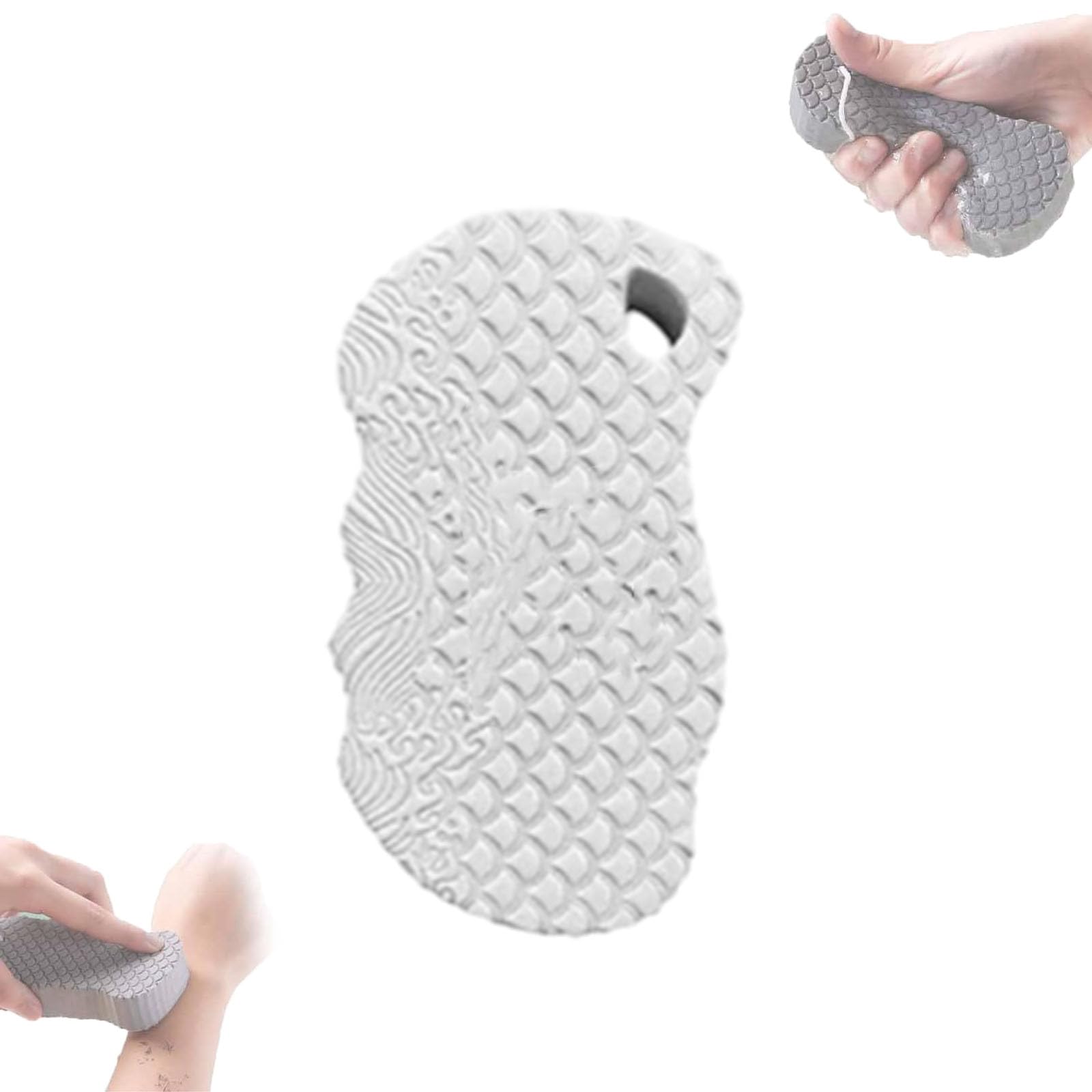 

Губка для ванны, приятная для кожи и многоразовая, супермягкая отшелушивающая губка для ванны, подходит для всех типов кожи для отшелушивания кожи One Size белый