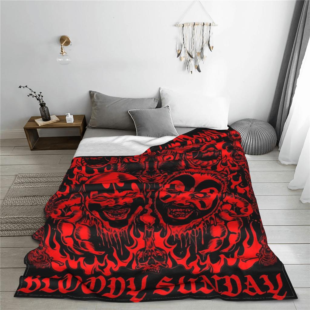 Insane Clown Posse Blanket Warm Soft Street Trend Plush Throw Blanket For Children Home Decor Flannel Bedspread Bed Cover