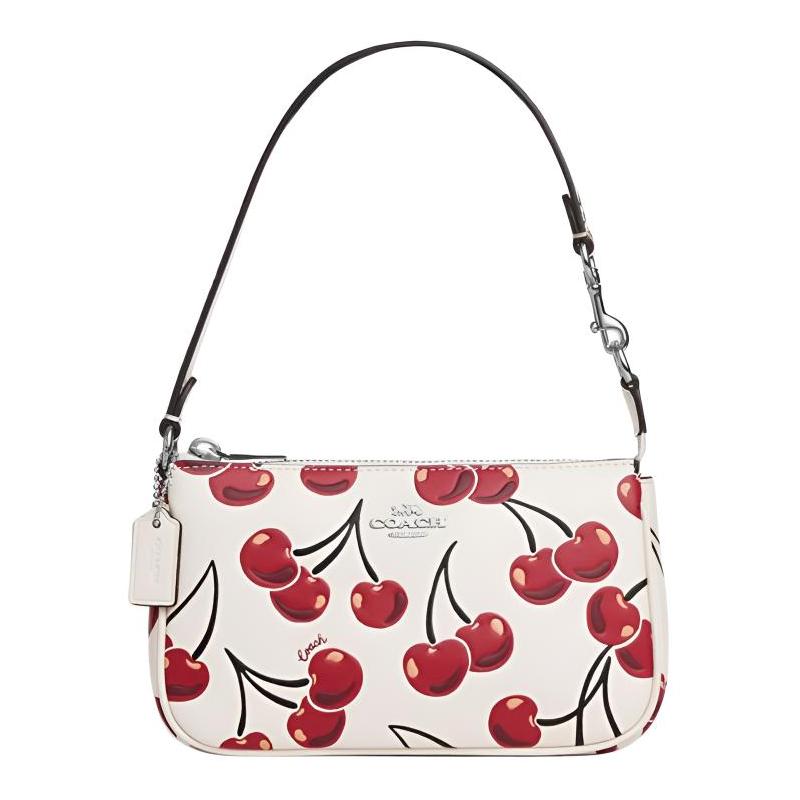 

COACH 19 Silver Metal Hardware PVC Hand Shoulder Bag Small Women s White срібний