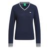 Originals Cashmere Sweatshirt Sports V-Neck Knitted Casual Golf Wear Women Tops JY5291