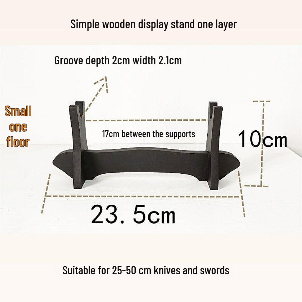 Double-Layer Wooden Sword and Knife Display Stand