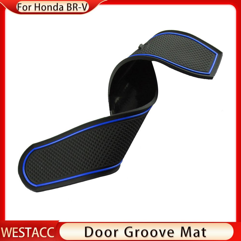 

Silicon Non-Slip Car Door Groove Mat for Honda BR-V BRV Mobilio 2015-2017 Gate Slot Pad Cushion Rubber Cup Mats Accessories