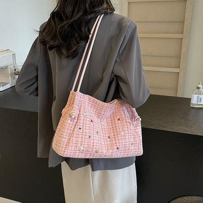 Large-capacity Bag Women's 2025 Spring and Summer New Fashion Woven Tote Bag Simple and Versatile Commuter Shoulder Bag