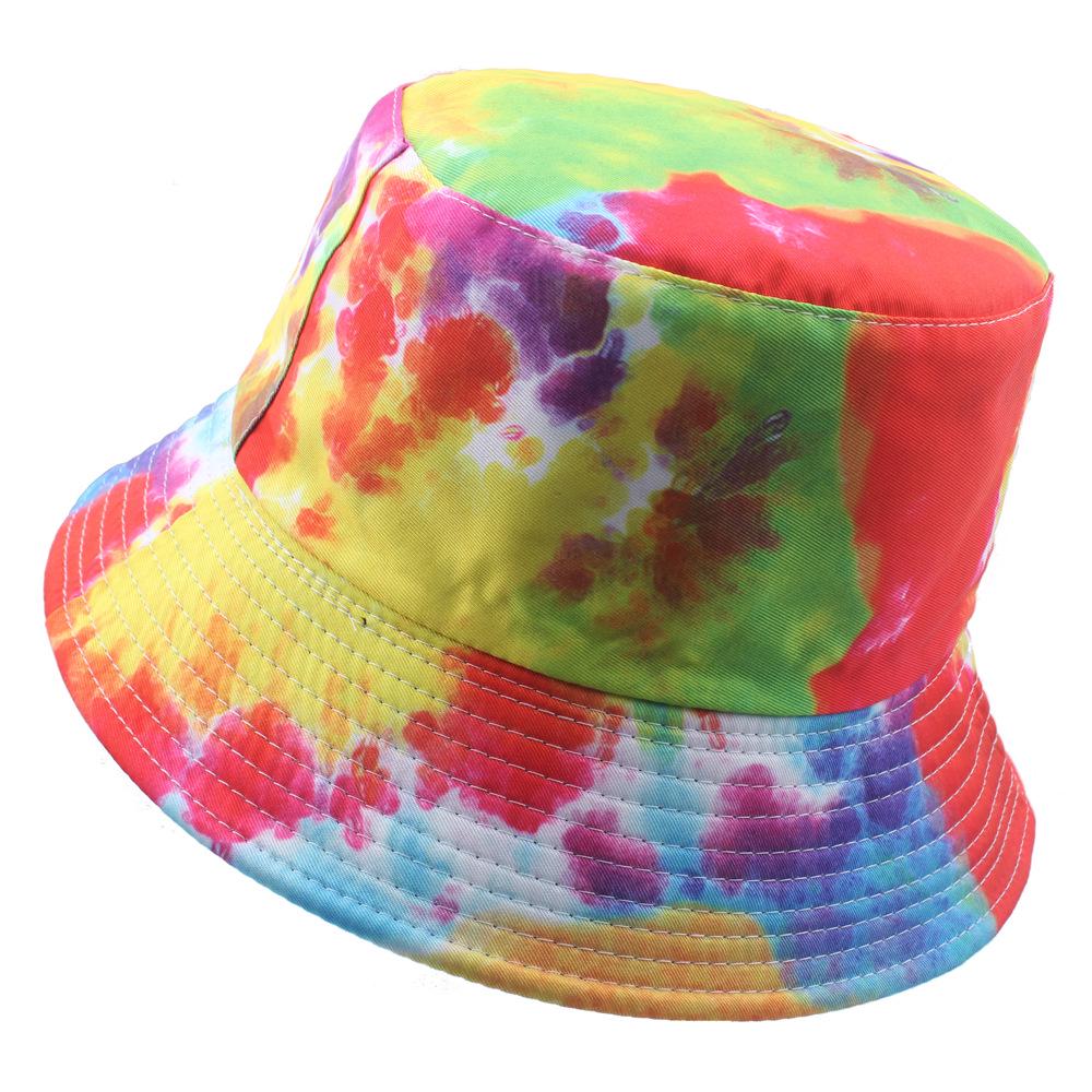 Reversible Tie-Dye Bucket Hat with 3D Graffiti Print for Women - Autumn Style Sun Hat