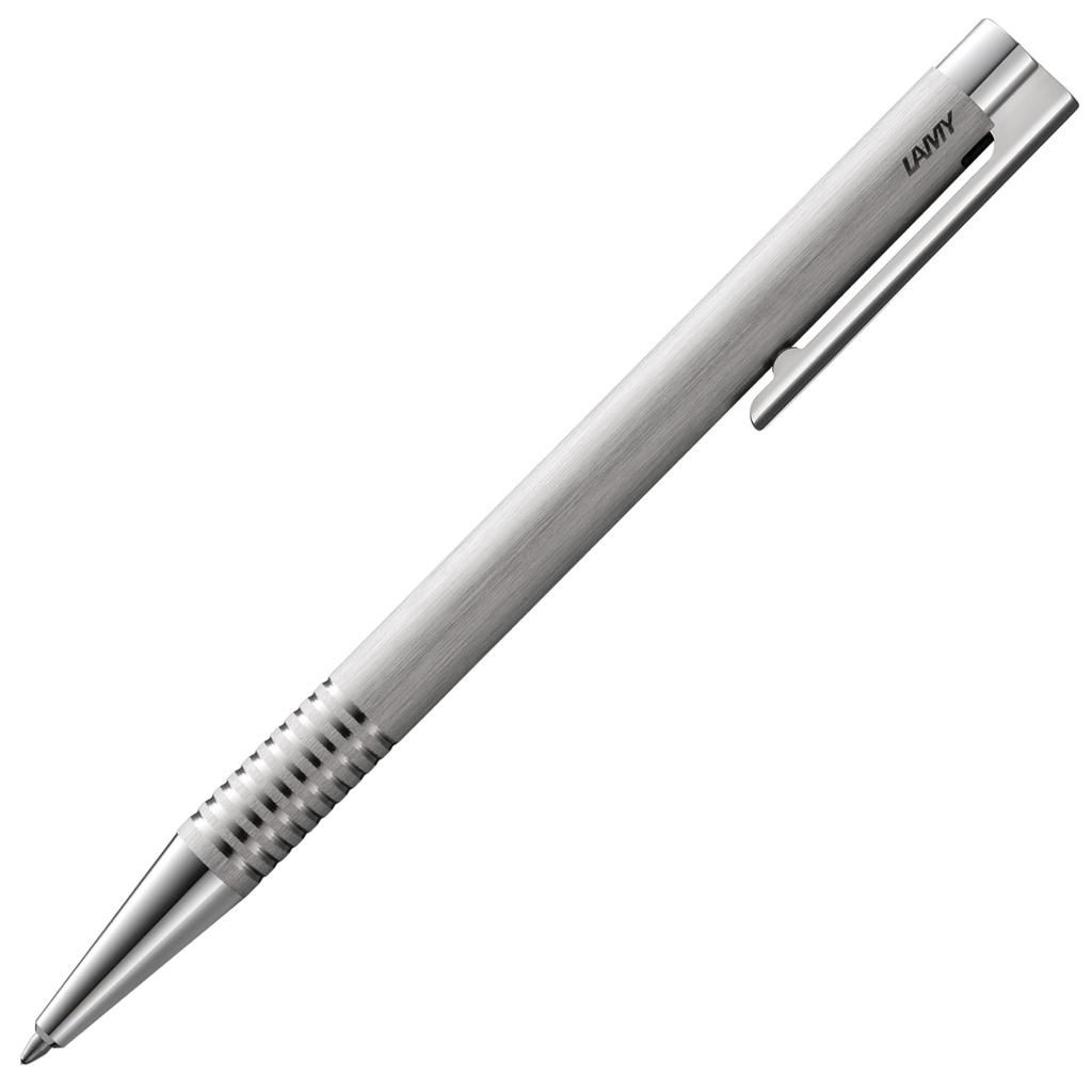 LAMY logo brushed ballpoint pen elegant and durable stainless steel ballpoint pen line width M includes large capacity refill black LAMY M 16 - - -