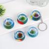 Mini Fish Tank Keychain with Koi and Aquatic Plants Micro Landscape Decoration Toy