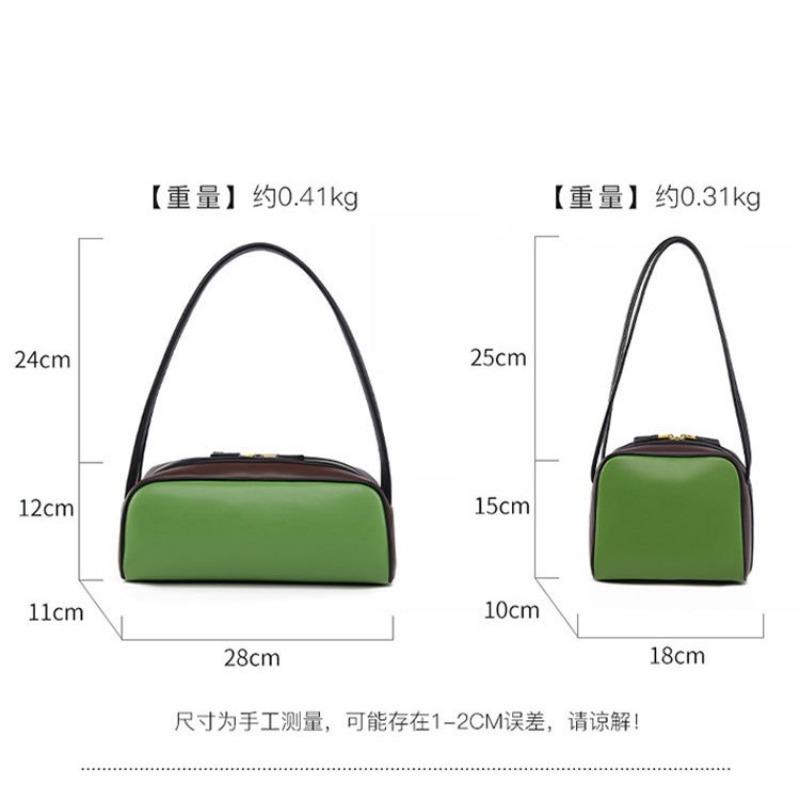 Shoulder bag simple women's bag new contrasting color baguette bag high-end underarm bag women's wholesale