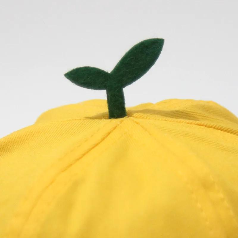 Cute Green Shoots Yellow Baby Hats Wide Brim Baby Boy Girl Bucket Hat Windproof Kids Sun Hat Outdoor Children Bob Beach Caps