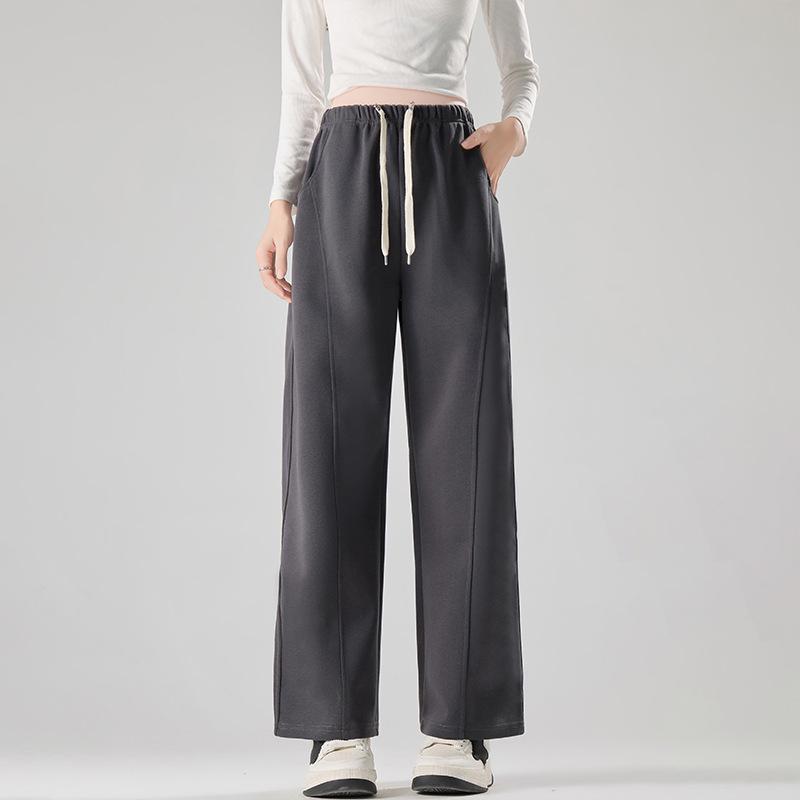 

2025 Autumn Maternity Wide-Leg Casual Pants – Belly-Friendly, Plus Size, Versatile Long Wear Large сірий колір