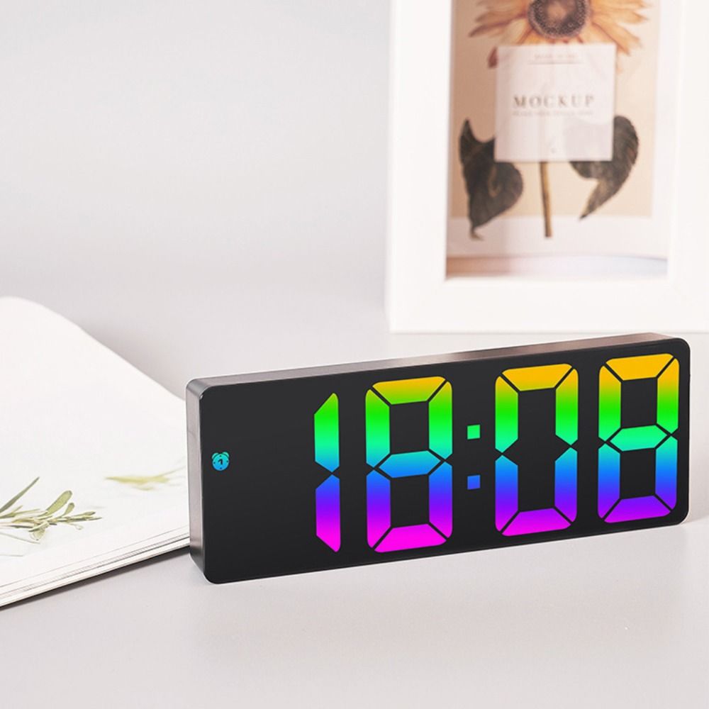 

Large screen Digital Alarm Clock Colorful Smart Clock Portable LED Clock Office