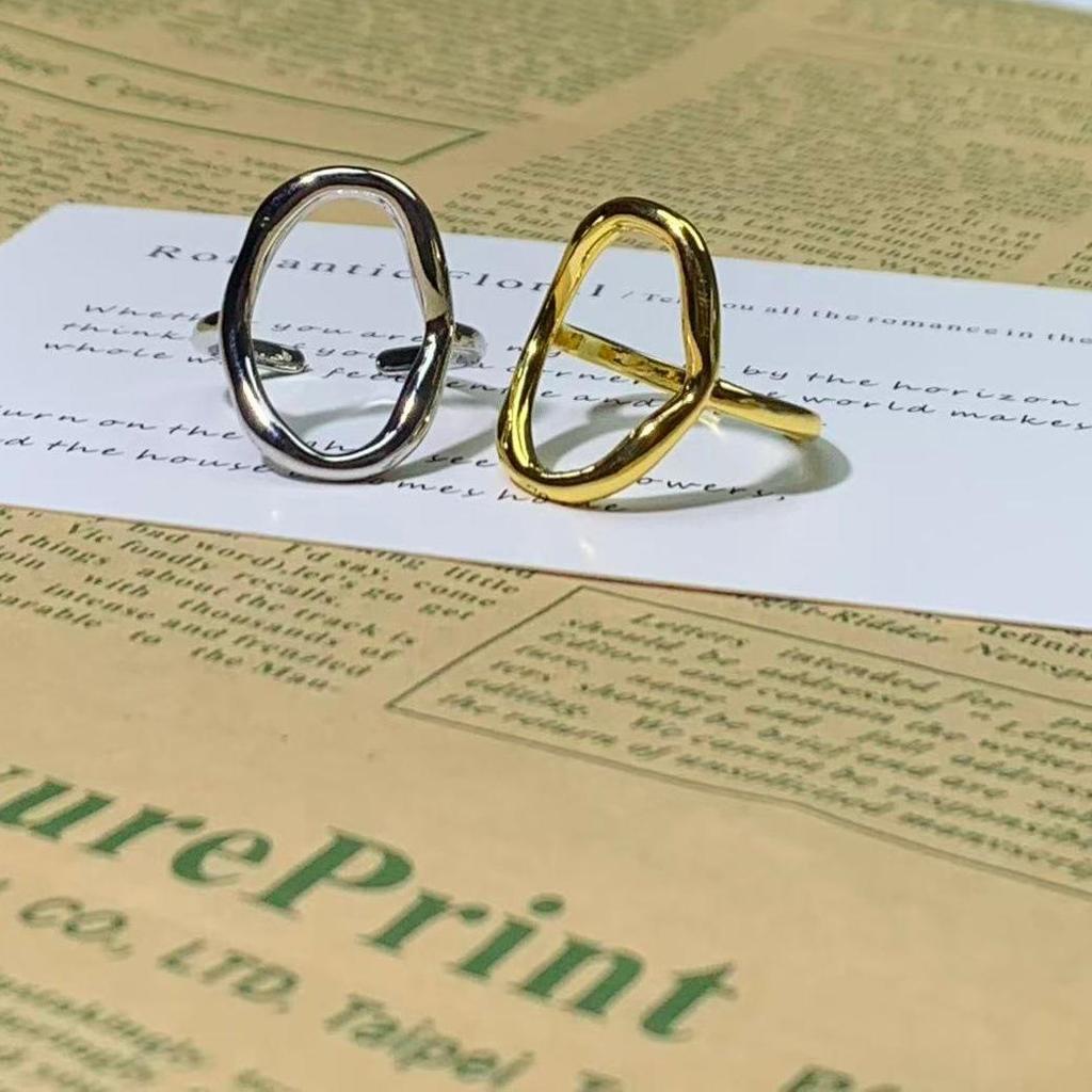 Korean Style Minimalist Irregular Hollow Women's Ring