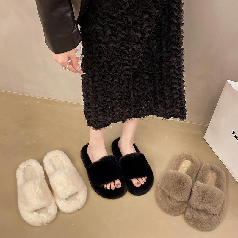 Fashion 2025 Soft and Comfortable Slippers Women's Winter Platform Cotton Slippers Casual Hairy Slippers Women Fashion Warm Shoes