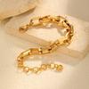 Wristband Jewelry Gold Chain Bracelet Stainless Steel Stainless Steel Hand Chain  Gifts