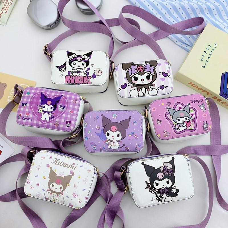 Kuromi Childrens Cute Girls Shoulder Bag With Animal Print For Daily Use