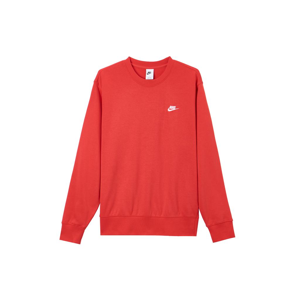 New Nike Club Sweatshirt Men's University Red/White FN3889-657