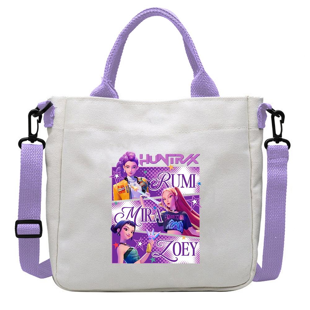 KPop Demon Hunters Anime Women's Crossbody Bag Aesthetics KPop Demon Hunters 2025 Shoulder Bags Korean Fashion  Messenger Bag