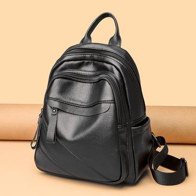 2023 neue Frauen Rucksack Mode Reise Einfache Multifunktions Student Freizeit Einkaufen Coole Mädchen Satchel Pu Leder Schulter Taschen
