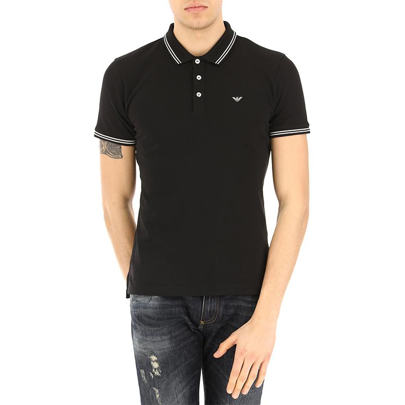 EMPORIO ARMANI Polo Shirt Men's Black 8N1F30-1JPTZ-0999