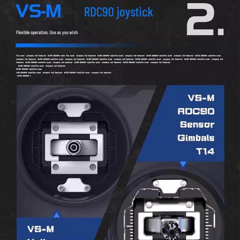 Controle Remoto FPV Commander T14 com Gimbals de Hall ELRS 1W