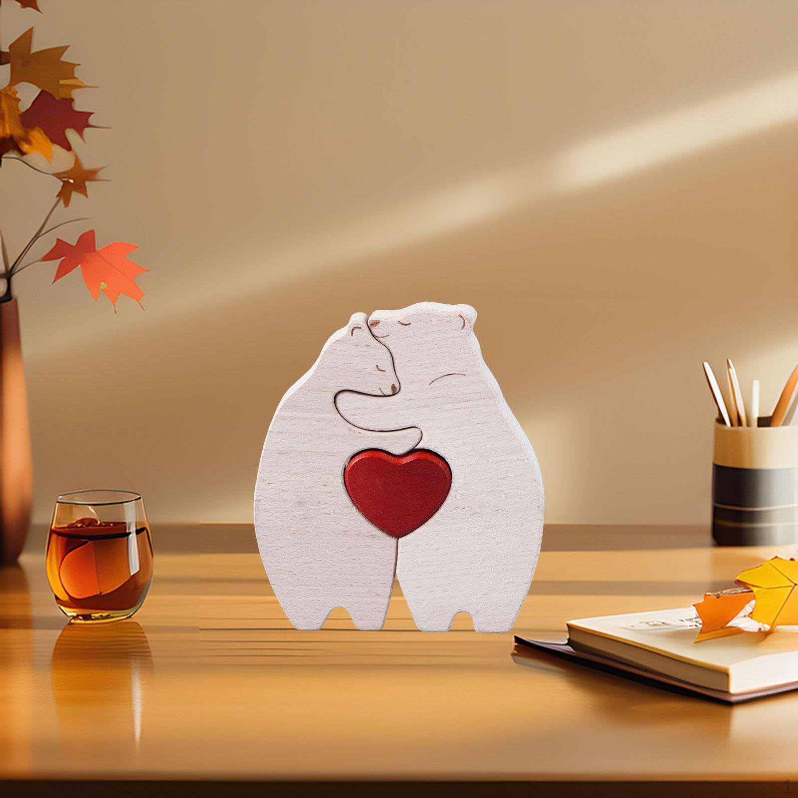 

Медвежья семья деревянная художественная головоломка медведи орнамент обучающая игрушка, семейный сувенир, деревянный