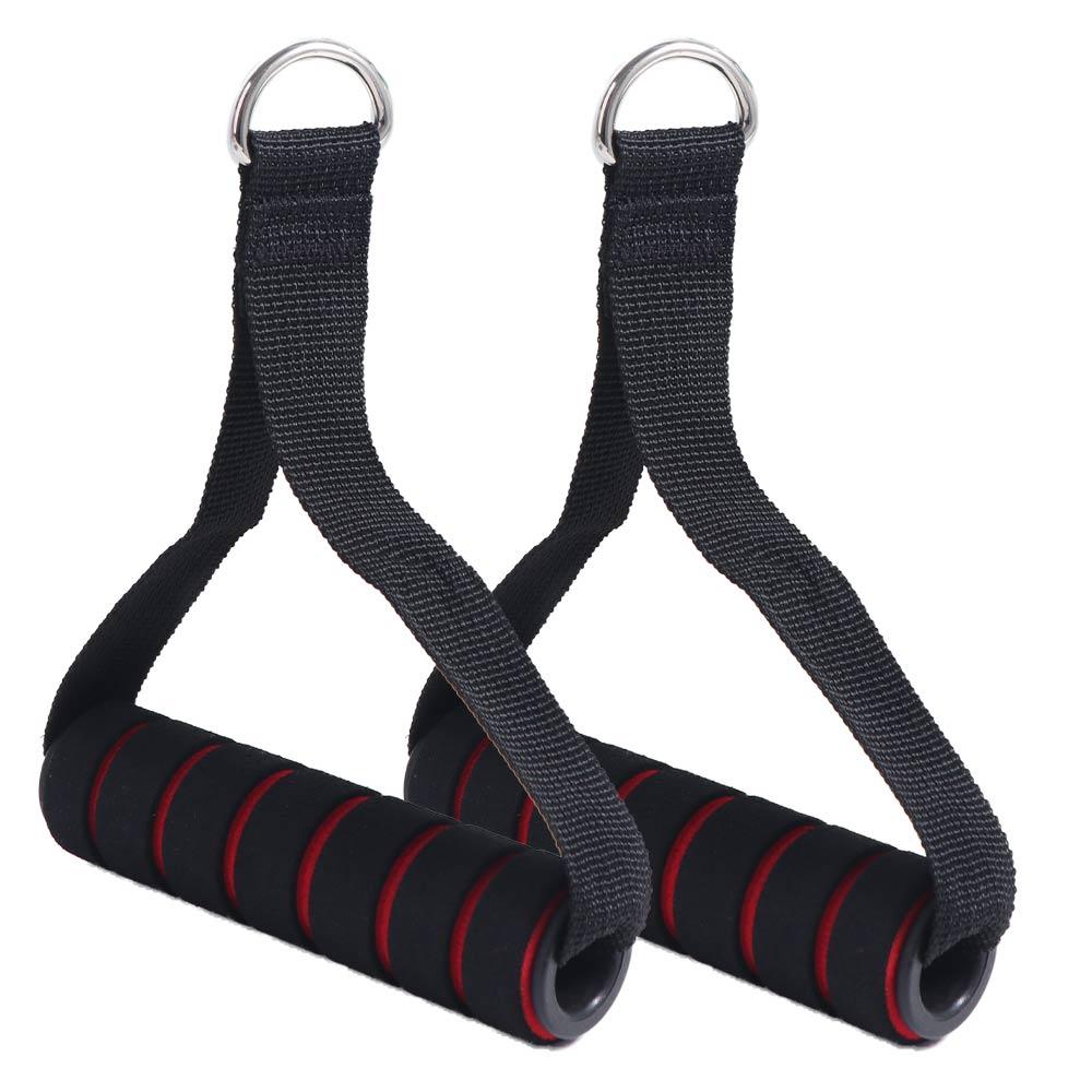 Foam Handle D-Ring Metal Gym Handles Grip Metal Pull Rope Handle  Fitness Accessories