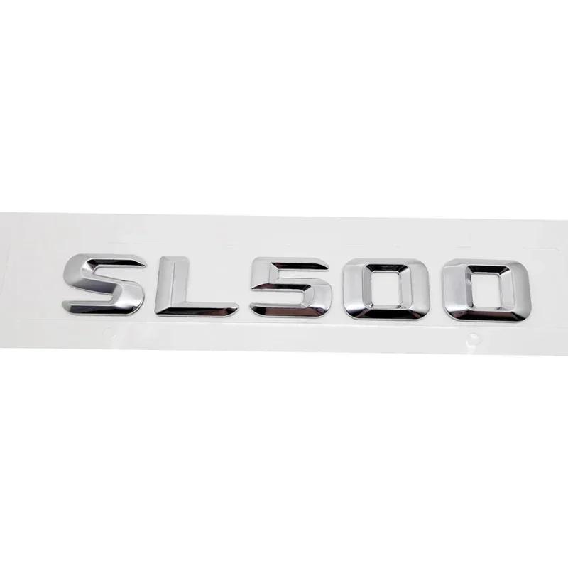 Car Rear Trunk Stickers for Mercedes Benz SL350 SL400 SL450 SL500 SL550 SL600 Auto Tail Box 3D Emblem Badge Decal RN1