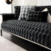 Bubble Rabbit Long Hair Plush Sofa Mat Winter Thickened Simple Anti Slip Cushion Sofa Backrest Towel Wholesale L Seat Cover