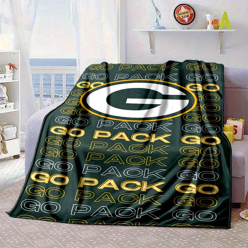 Green Bay Packers Fan Gear Portable Blanket/Soft Blanket Bedding Blanket Suitable for Travel Camping Living Rooms Offices Sofas Fan Gifts