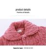 Three-Layer Fleece-Lined Quilted Winter Pajama Set for Elderly Women - Warm Coral Fleece Home Wear & Outerwear