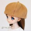 [Petite Marie] 13 DD MDD Compatible (DDH-01~10 Compatible) Beaver Material Beret, Camel, 9-10 Inch (60cm Doll, 40cm Doll, BJD) Doll Clothes [Petite