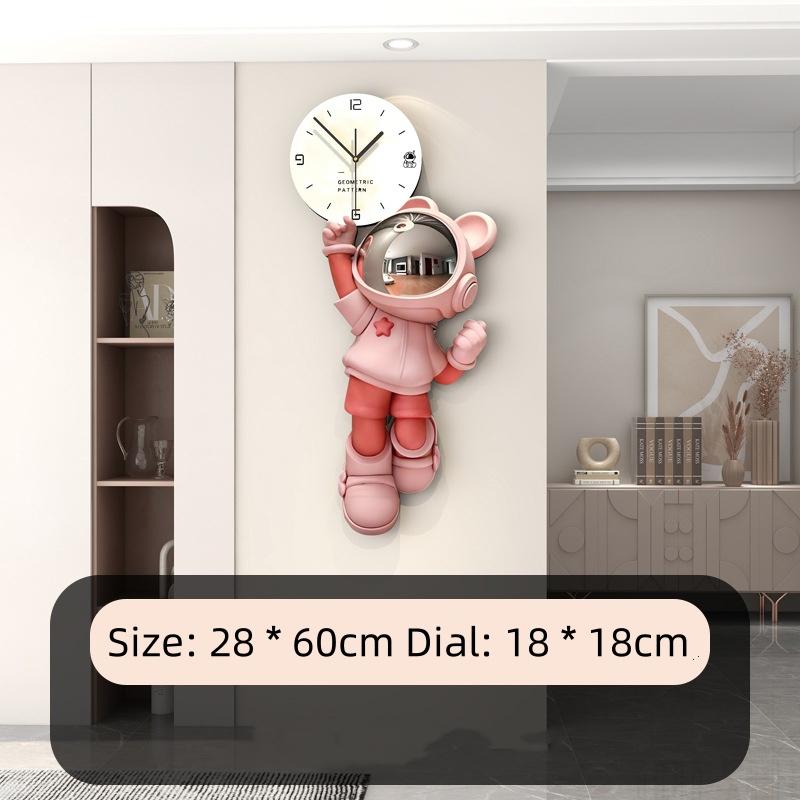 

Часы с изображением астронавта, настенные, современные, простые, неперфорированные, настенные, декоративные, для гостиной