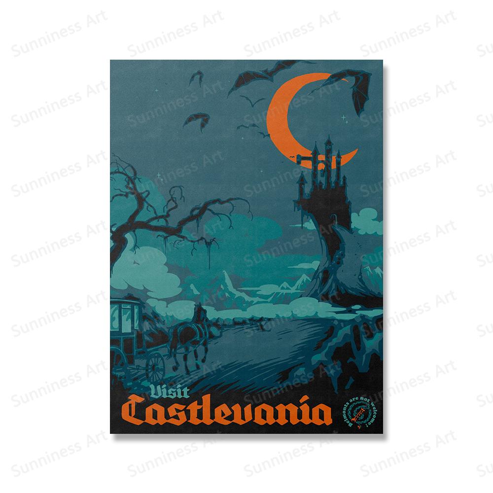 Peinture sur toile nordique vintage Zelda, affiches et impressions de voyage, jeu vidéo, paysage, art mural, images pour salon, décoration de la maison