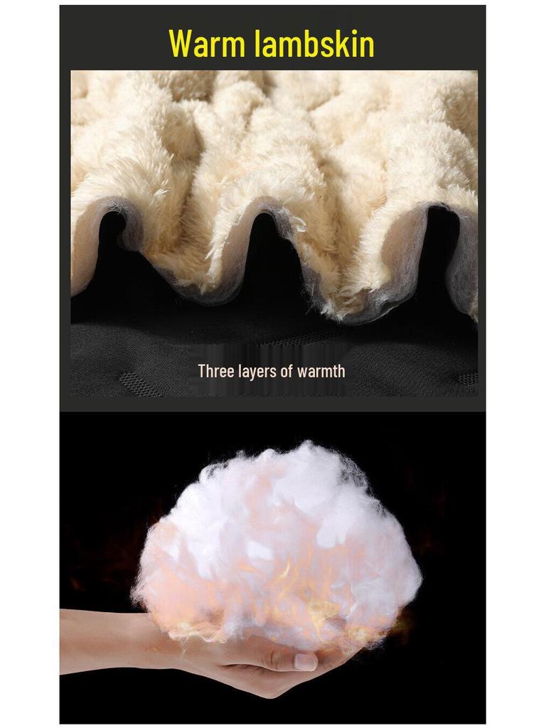 Men's Waterproof, Warm Lamb Fleece Pants - Loose Fit, Plus Size, Straight-Leg, Autumn/Winter Essentials