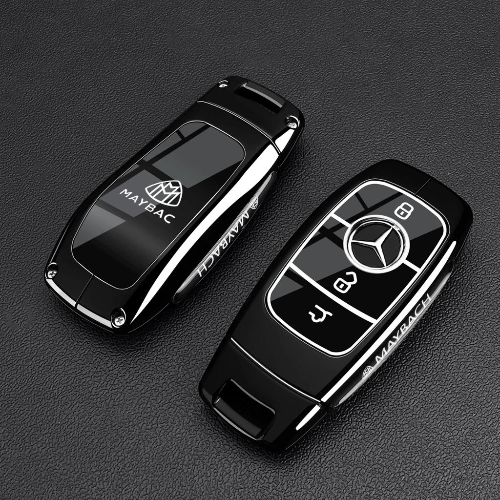 OQA4 Car Key Case Cover for Mercedes Benz C S A Class W206 W223 S350 C260 C300 S400 S450 S480 S500 Smart Key Holder Keychain