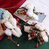 Korean-Style Plush Bow Hair Claw - Large Winter Headdress for Women