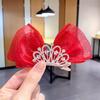 Pastel Rainbow Hair Bows Gradient Color Princess Crown Hair Clips Bowknot Hairpins For Kids Korean Style Hair Accessories