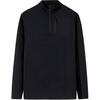 Outdoor Series Sports Casual Simple Solid Color Stand Collar Half Zip Pullover Knit Sweater Men Sweater Basic-Black 152510414-2