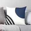 Circle And Lines In Blue Square Pillowcase Polyester Linen Velvet Pattern Zip Decor Throw Pillow Case Home Cushion Case