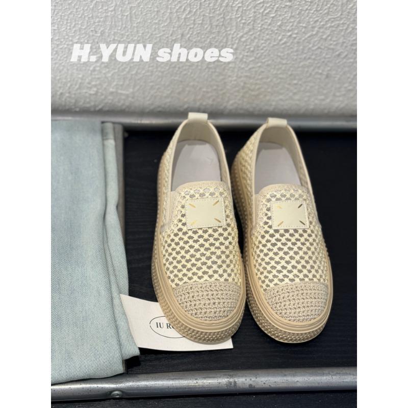 Mesh Hollow Breathable Fisherman Shoes Women's One-pedal Lazy Summer New Straw Biscuit Women's Shoes