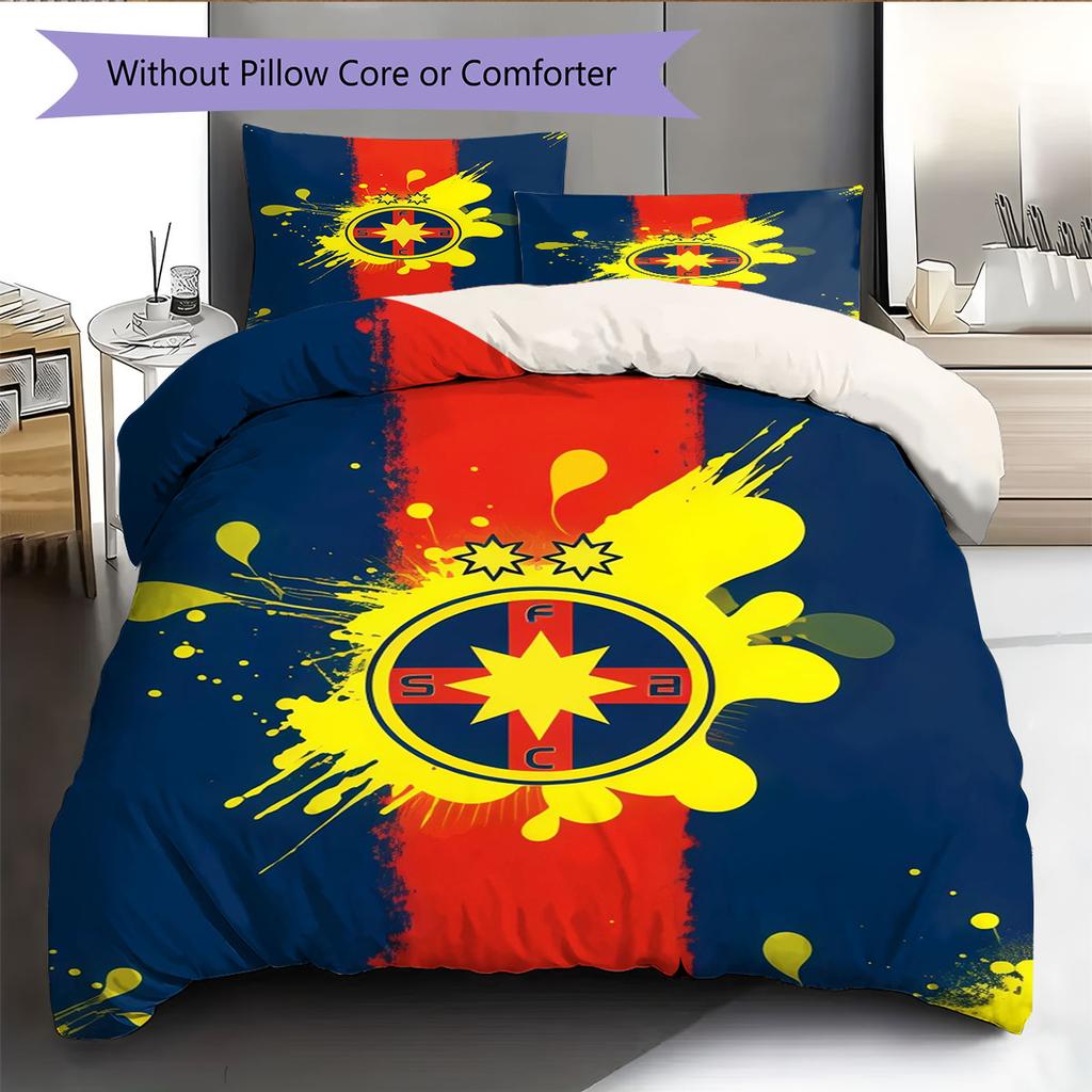 FCSB History Bedding Quilt Set Quilt Cover Pillowcase Home Decoration Birthday Gift (1 * Duvet Cover + 2 * Pillowcase, Without Core)