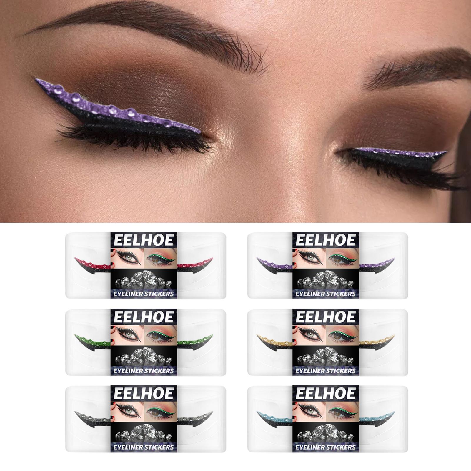 

1Pair EELHOE Eye Liner Наклейка Многоразовая Разрываемая Пластиковая Горный Хрусталь Ложная Подводка Для Гардеробной