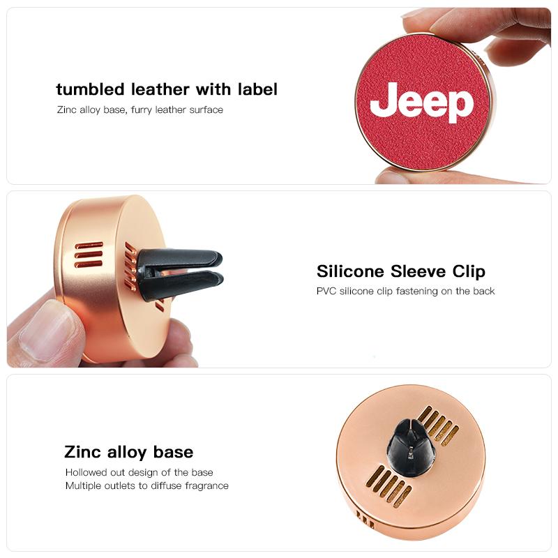 For Jeep Car Air Freshener Perfume Clip Aromatherapy Diffuser For Jeep Grand Cherokee Wrangler JK Gladiator Compass Renegade