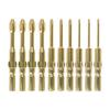 10Pcs Magnetic 5/6mm Round Shank Crosses Bits S3 Alloy Steel Hardened 60mm Length Electric Screwdriver Accessories Set