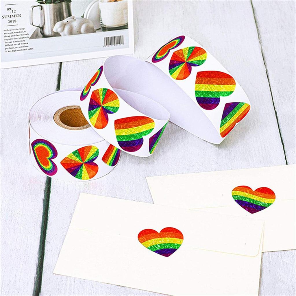 Valentine Day Sticker Decoration Sticker Tape 2.5cm  (500 Pcs Per Roll)