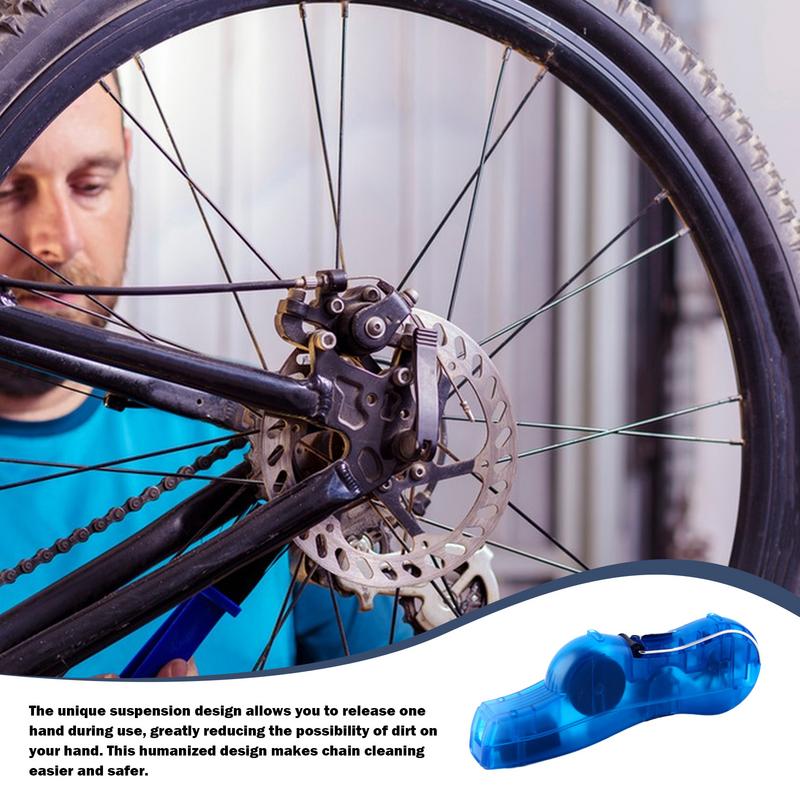 Bicycle Chain Cleaning Chain Washer Set Three-Brush Rotating Design Motorcycle Chain Remover Chain Washer Set Bicycle Chain