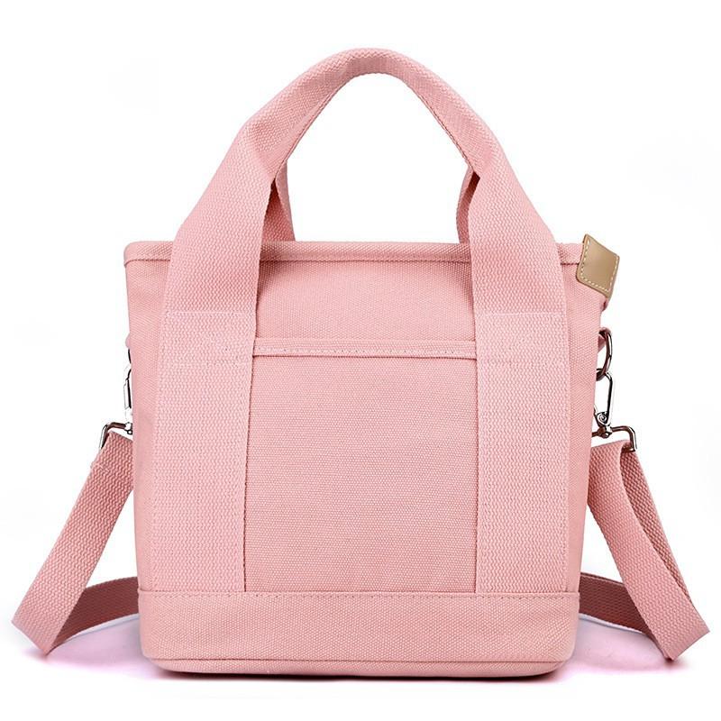 

Japanese One-layer Canvas One-shoulder Portable Cross-body Bag Large-capacity Student Multi-compartment Commuting Going Out Small Carrying Female one size розовый