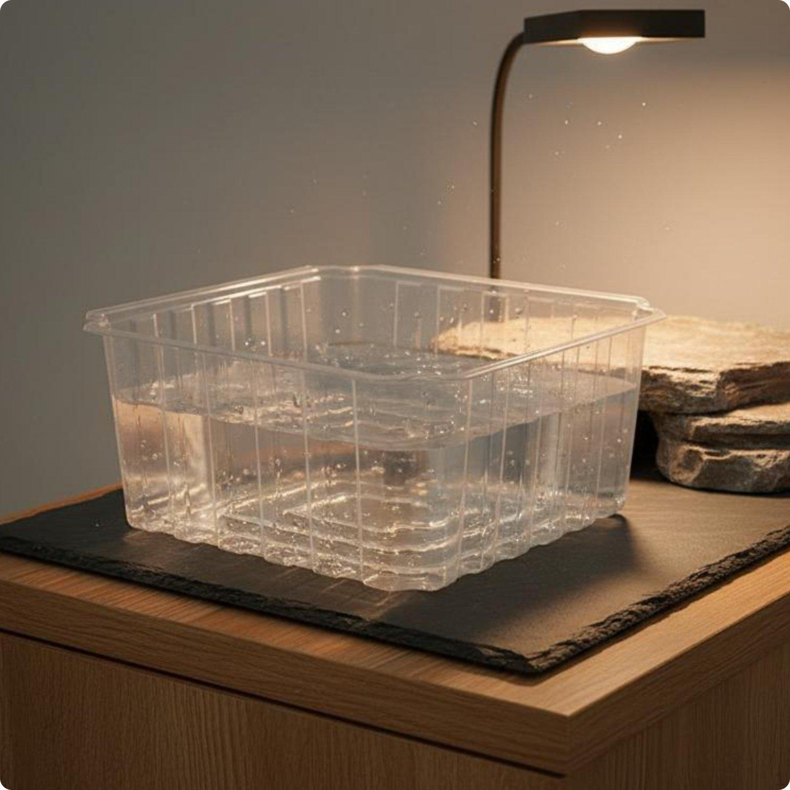 Deep Water Turtle Basin MultiFunctional Design Tank Easy to Clean Terrapin Basking